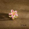 Gradient Alloy Oil Dropping Lily Flower Hair Clip Versatile Hair Accessory For Summer Beach Vocation Headwear