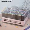 Finecolour Art Marker/Plastic Portable Hard Box Pen EF100/101/102/103 160/240/480 Colors Double-Headed Brush Alcohol Oily Marker