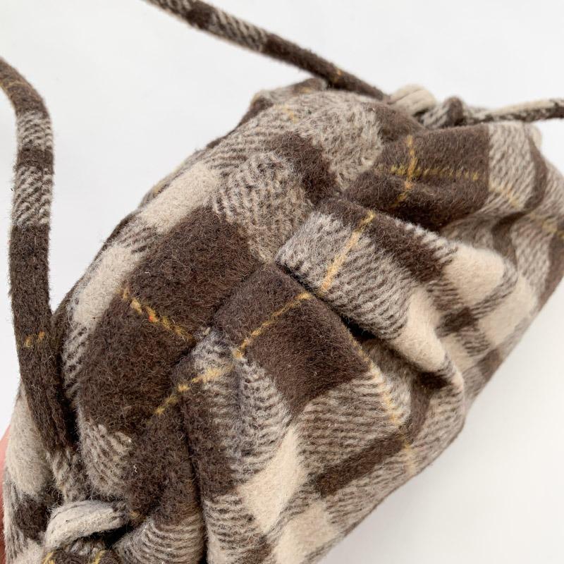 Geantă de umăr crossbody din lână carouri feminină mică și rafinată premium nouă toamnă