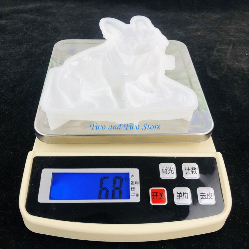 HX6F 3D Dog Silicone Mold Crystal Epoxy Resin Casting Mold for DIYs Craft Gypsum Mold CN
