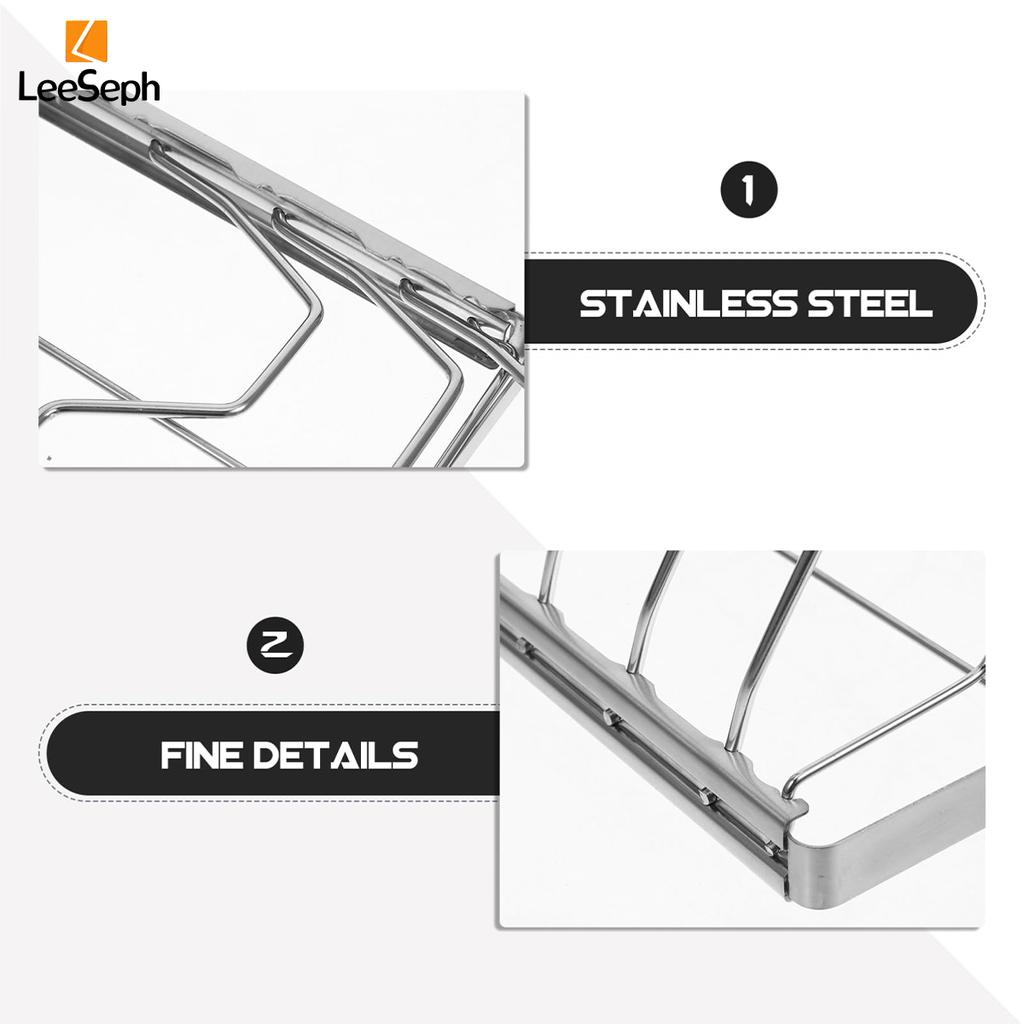 Stainless Steel Rib Rack, Foldable Rib Cooking Rack Barbecue Grill, BBQ Tool for Family Party, Outdoor Camping, Christmas Party