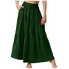 Women Casual Summer Loose Maxi Skirt Elastic Waist Lightweight Flowy Tiered Design Comfortable Daily Wear