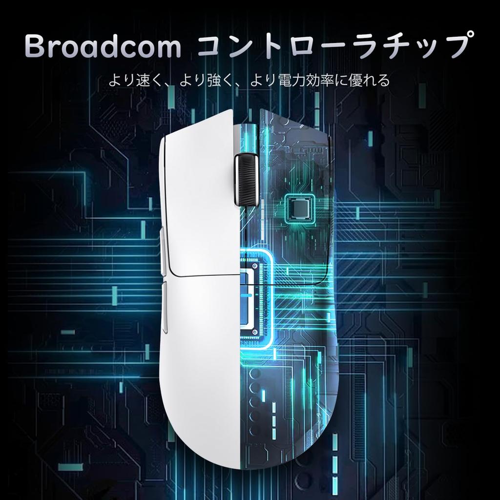 ATTACK SHARK X11 Wireless Gaming Mouse, 2.4gBluetoothUSB-C, Ultra-Lightweight 63g, 22000 DPI, Charging Dock Included, 65 Hours of Operation,