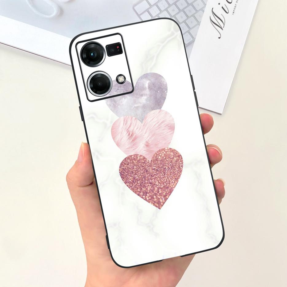 For Oppo F21 Pro 4G Case Oppo Reno7 CPH2363 Cute Fashion Cartoon Cover Soft Silicone Phone Case For Oppo Reno 7 F21Pro 4G Bumper