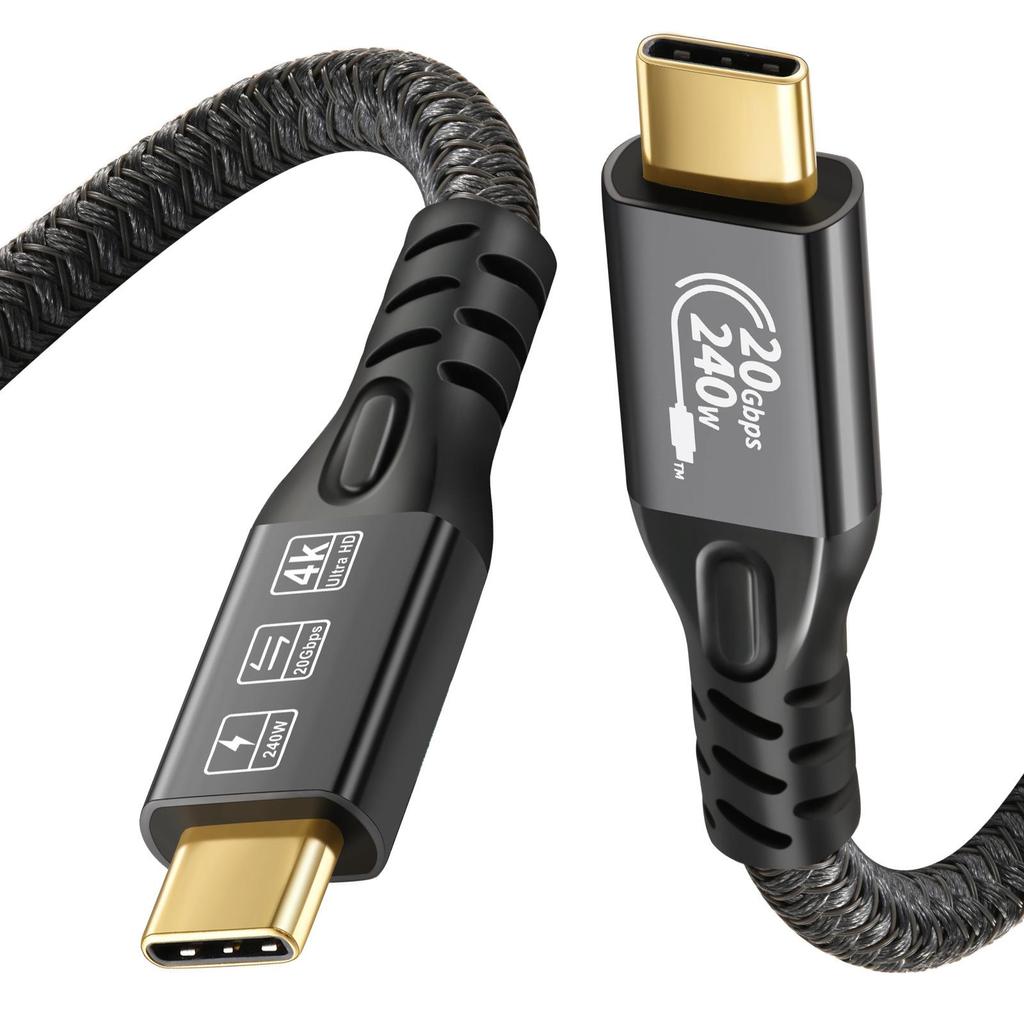 USB-C 240W Fast Charging 20Gbps Cable for 4K Devices