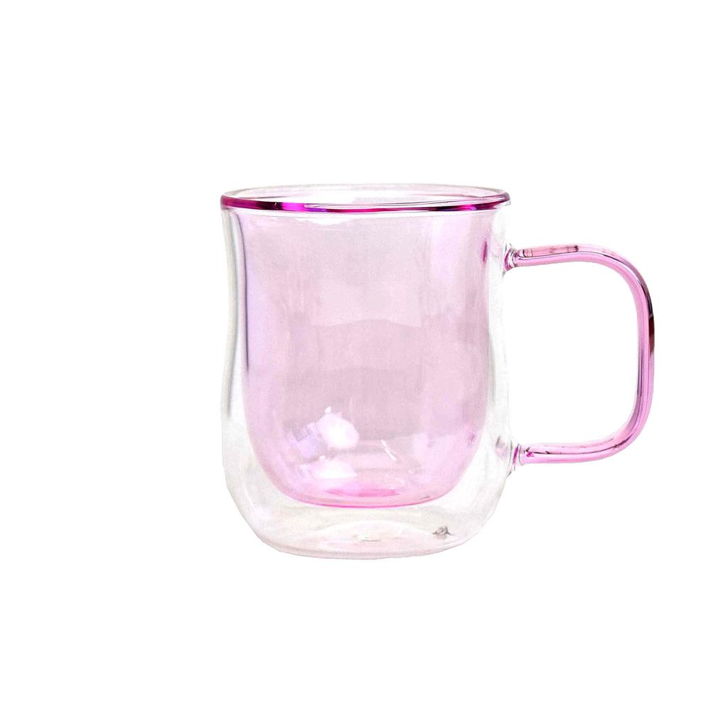Maehata Insulates Hot and Colored Nuit Mug, Heat-Resistant Glass, Double-Walled, Cold, Thermoglass, 275ml,