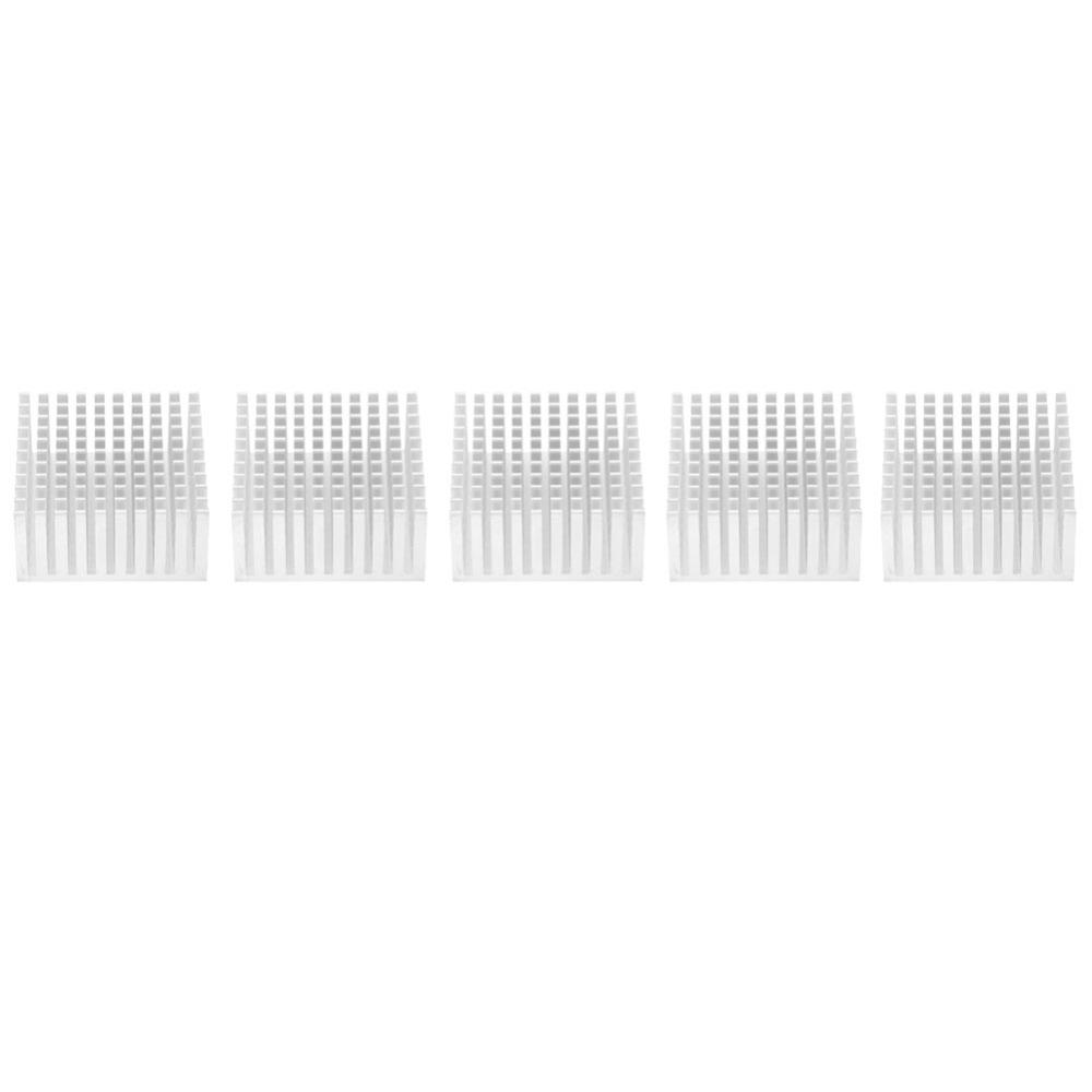 5Pcs Aluminum Aluminum Heatsink Silver/Black Radiator Heat Sink Printed Circuit Board