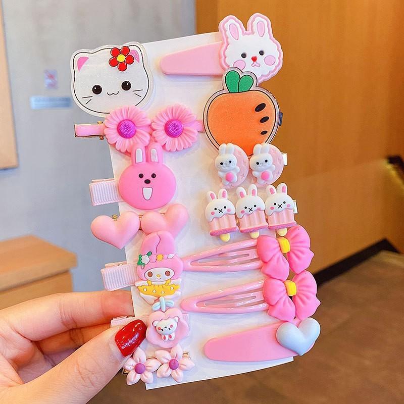 14 Pcs Hairpin Girl Children's Cute Clip Headdress Hairpin New Girl Hair Accessories Bangs Side Clip