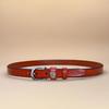 Women's Leather Belt Versatile Belt Fine Decorative Fashion Pin Buckle Belt