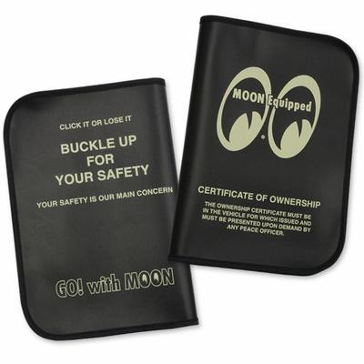 Certificado de Inspeção Porta-Título MOONEYES MOON Equipped (Suporte para Veículo) DF-MQG058BK-MON