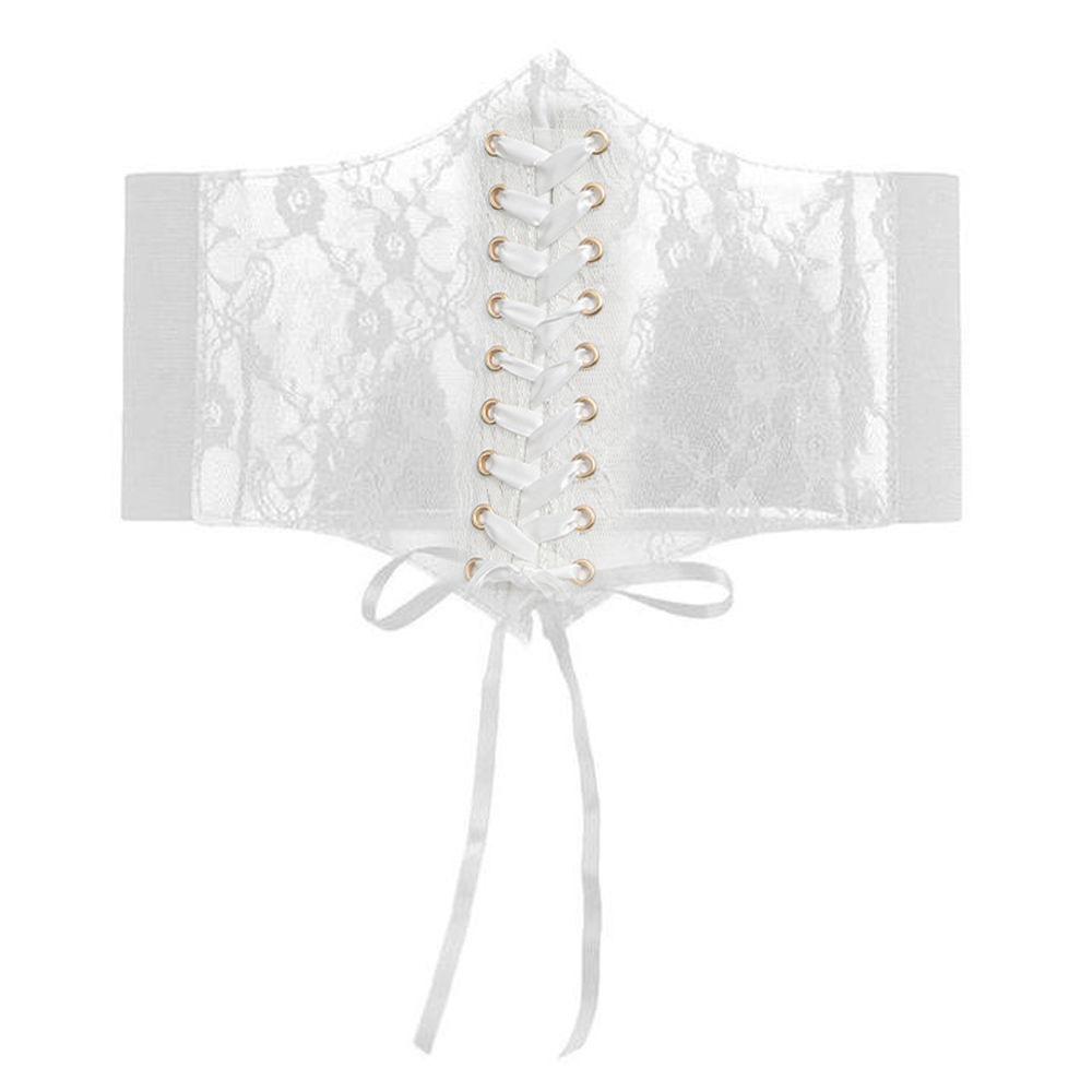 

Пояс для похудения Бандаж на талию Женский ремень-корсет Корсет на шнуровке Пояс-кушак белый