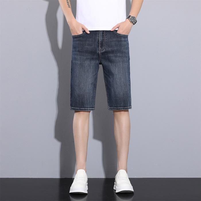 Hochtaillierte Mid-Pants Sommer Neuer Stil Herren Denim Cropped Pants Lässige Shorts