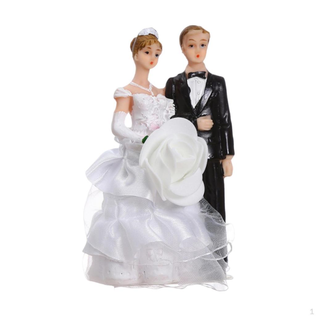 Bride And Groom Cake Toppers Decorative Figurine for Wedding Celebrations