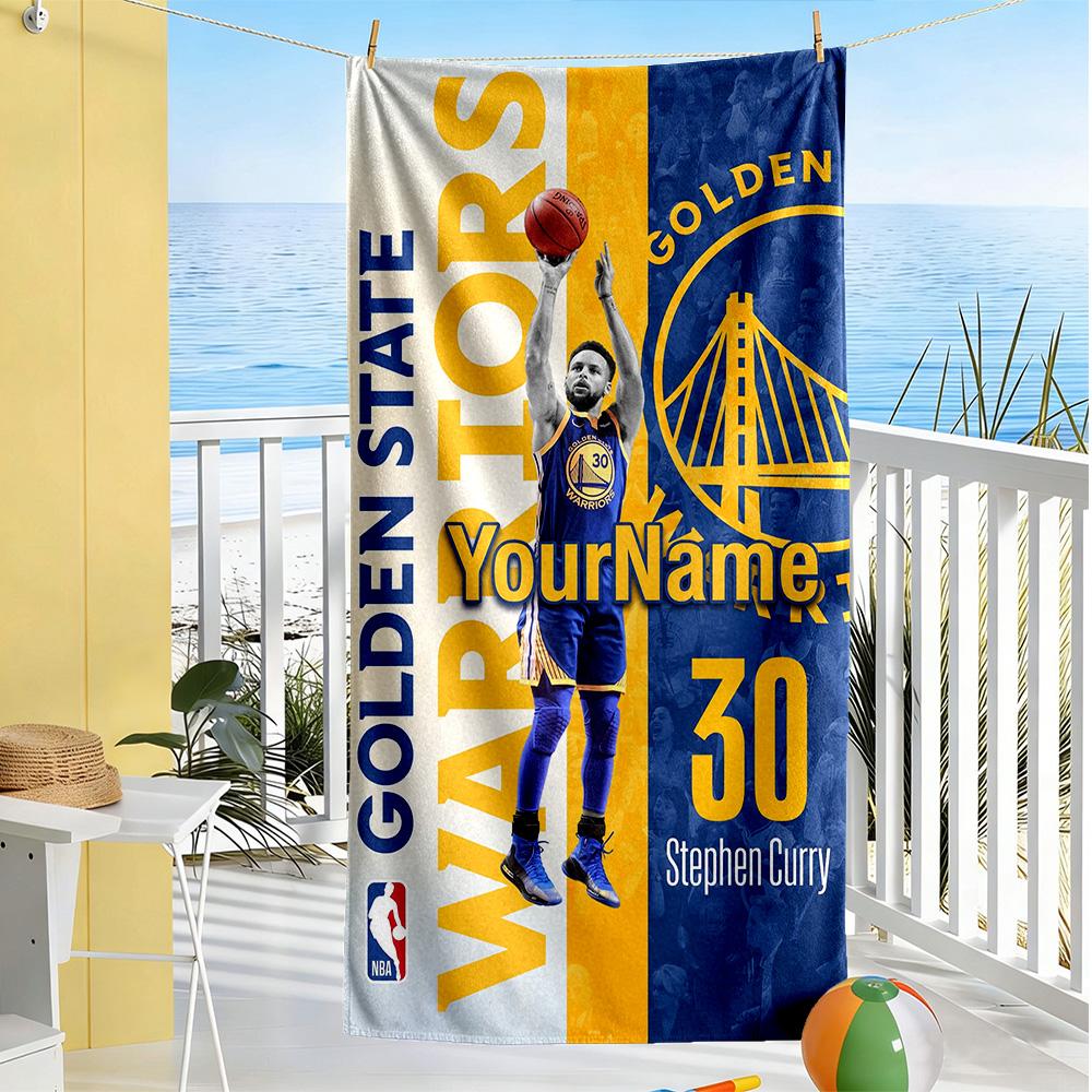 Curry Personalized Text Beach Towel Super Soft Microfiber Quickdry Fabric Suitable For Swimming Gym Camping Yoga Vacation