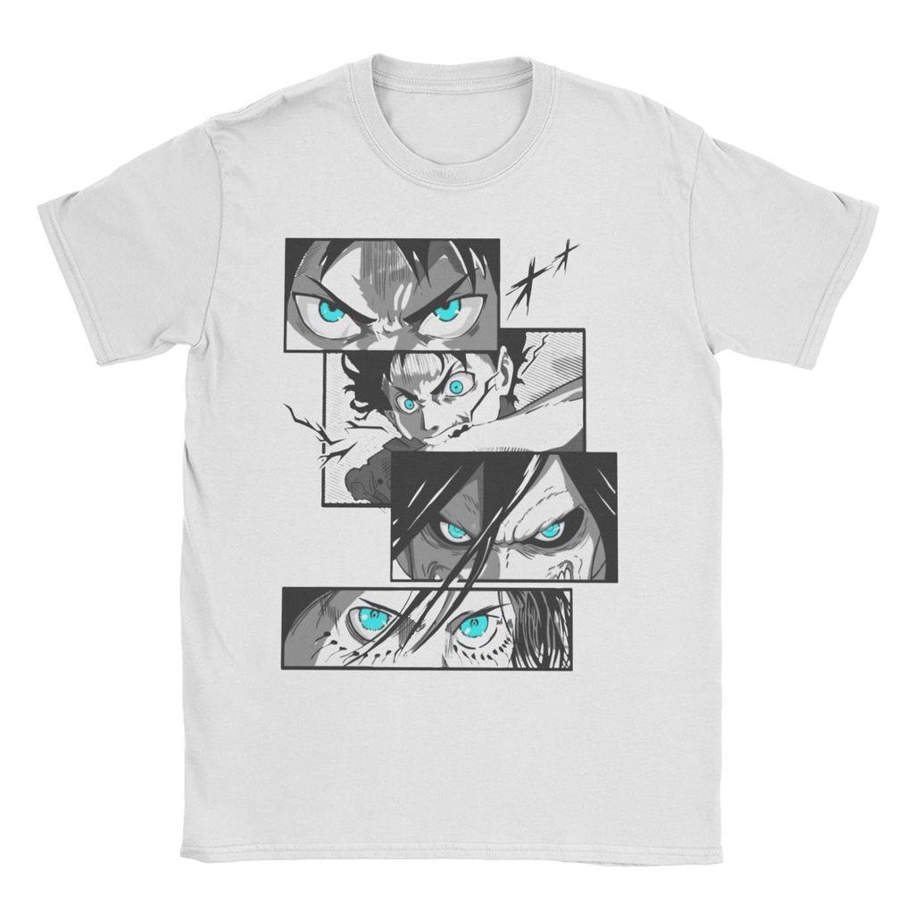 Men Women Attack On Titan Levi Eren T Shirt Shingeki No Kyojin Anime Pure Cotton Clothing Novelty Tee Shirt Plus Size T-Shirts