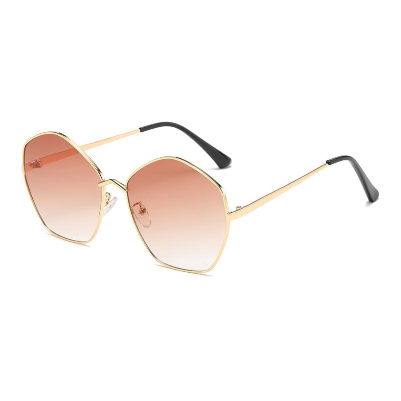 Fashion New Polygonal Irregular Sunglasses Retro Metal Sun Glasses Minimalist Design Sun Protection Eyeglasses Female
