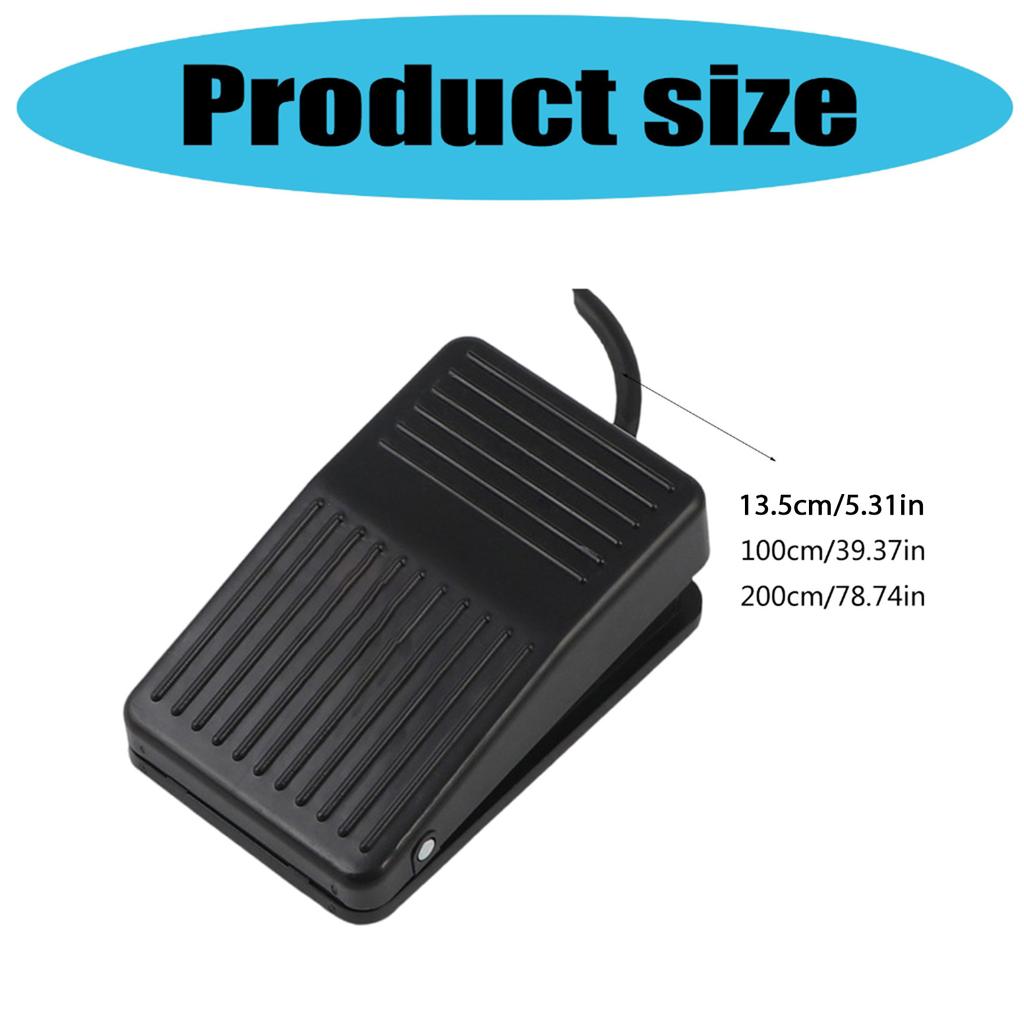 10A 250V Nonslip Momentary Electric Power Foot Pedal Switches SPDT 1NO 1NC Heavy Duty Foot Switches Pedal Controller