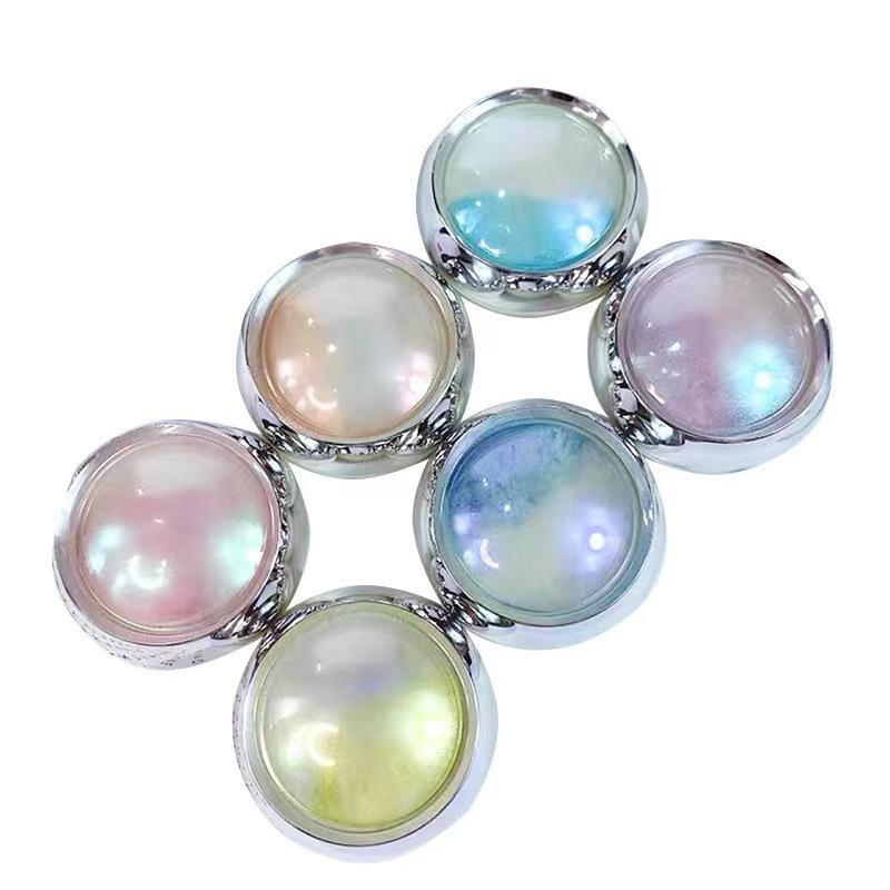 Aurora Pink Iridescent Heart Nail Jewelry Set (6 Colors)