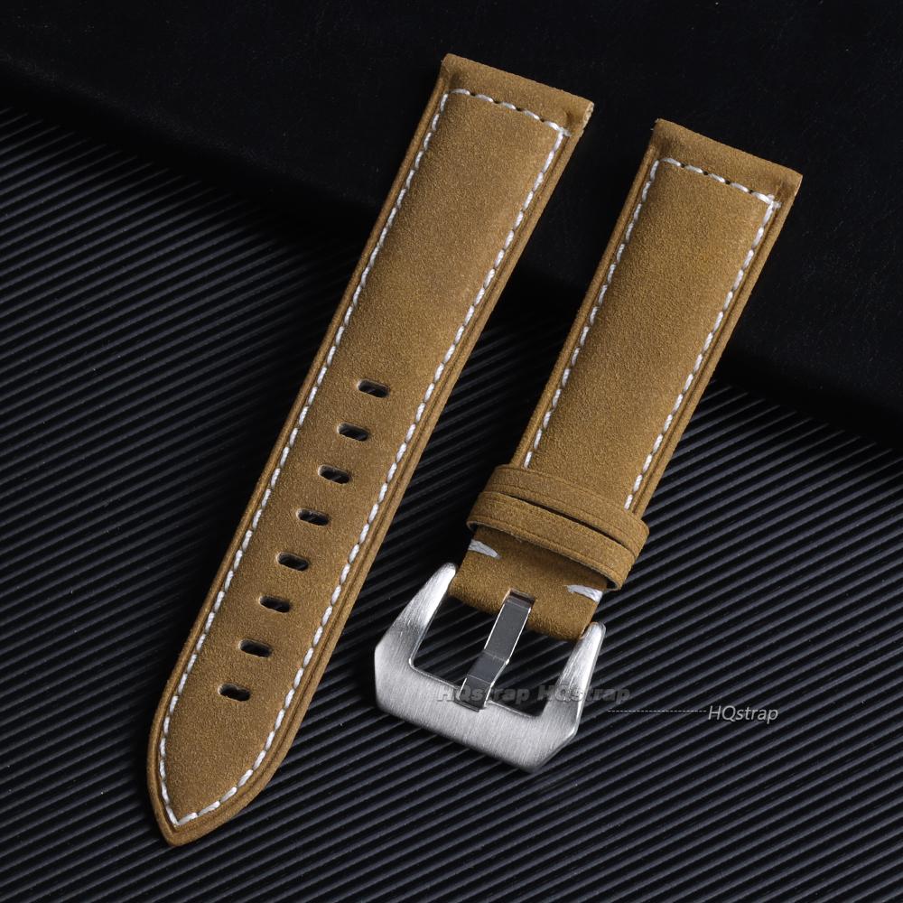 Leather Watchband Bracelet Black Blue Brown Vintage Matte Watch Strap for Women Men 18mm 20mm 22mm 24mm Universal Wrist Band