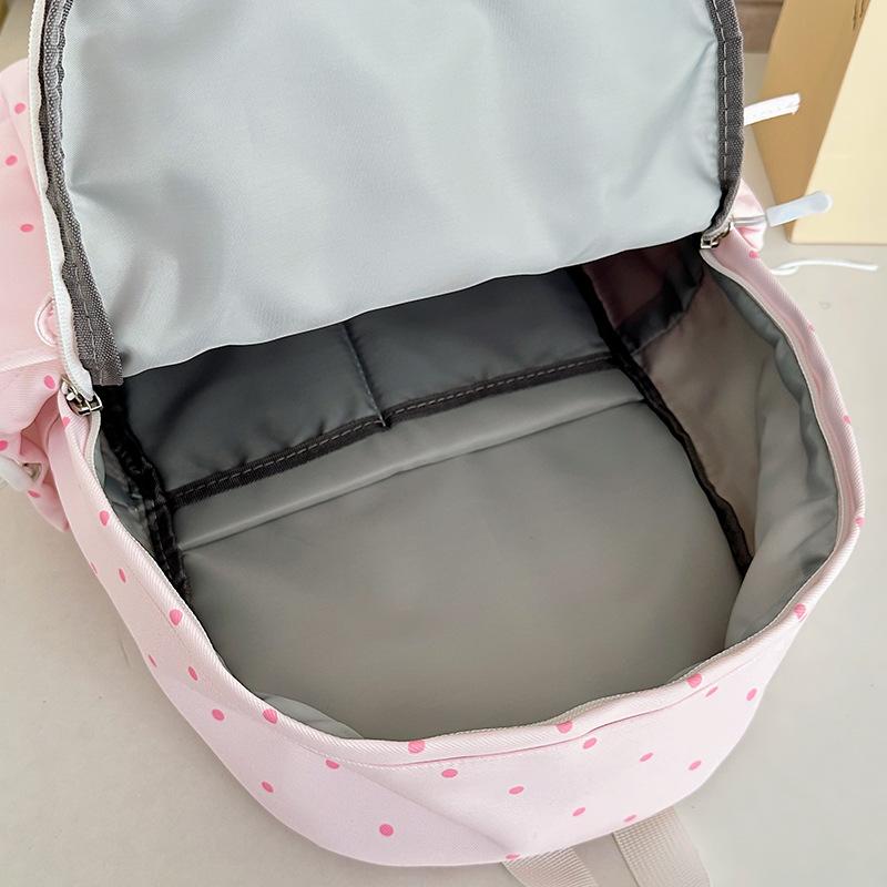 School Bag Schoolbag Ins Wind Public High Value Polka Dot Korean Girl Light First Big Travel Backpack