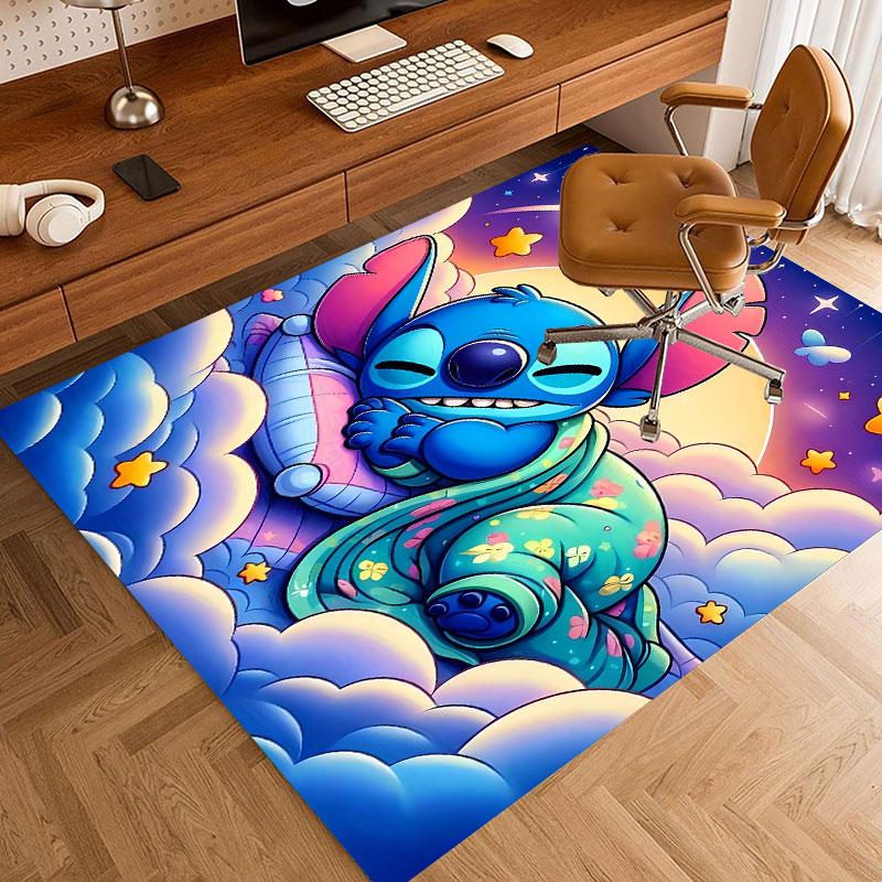 Stitch Cartoon Carpets and Rug 3D Printing Carpet Floor Mat Living Room Bedroom Large Area Soft Carpet-JM012