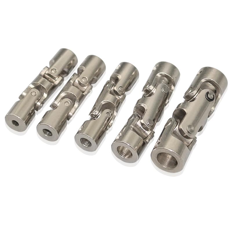 Metal Cardan Joint Motor Connector 4/5/6/8/10mm RC Boat Car Shaft Coupler Three-section Universal Joint Coupling Gimbal