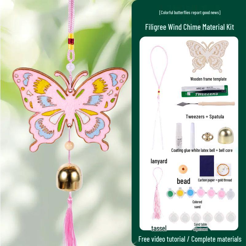 Handmade DIY Cloisonné Horse Year Kite Wind Chime Kit - Children s Day Gift