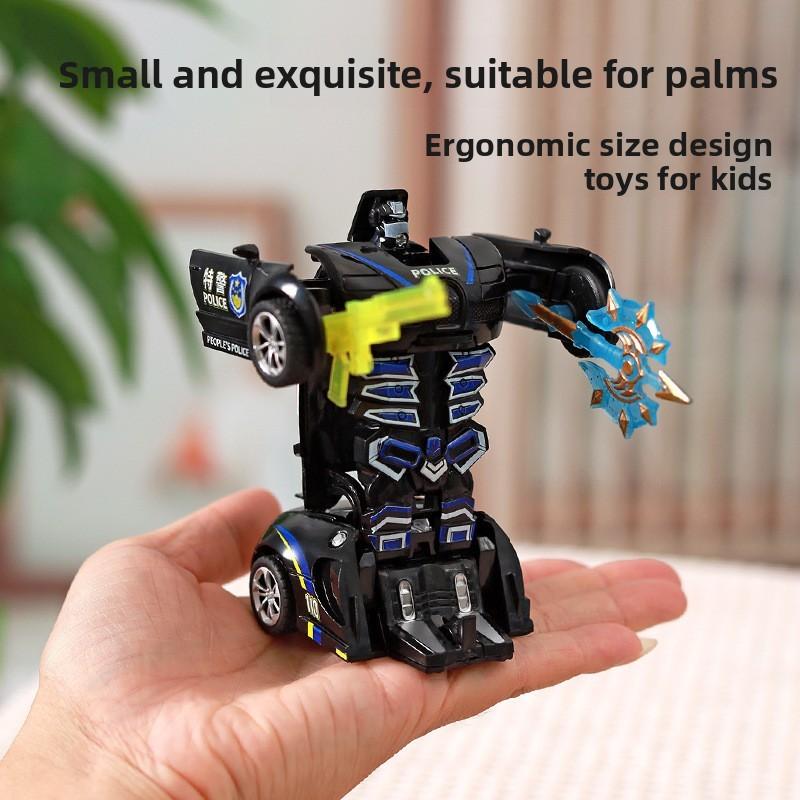 Childrens Onebutton Impact Transforming Toy Car With Inertia Function For Boys And Girls