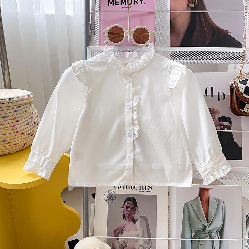 

Girls Spring and Fall Wooden Edge Shirt GC0293 Size 100