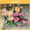 Rose Realistic Artificial Flowers Four Heads For Wedding Photo Props Home Decor