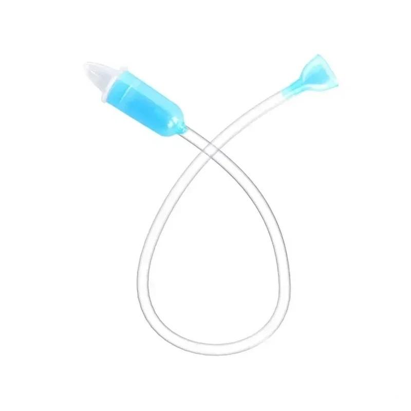 

Soft Baby Nasal Aspirator Safe Suction Vacuum Infant Nose Cleaner Practical Snot Removal Tool for Newborns Baby Health Care синій