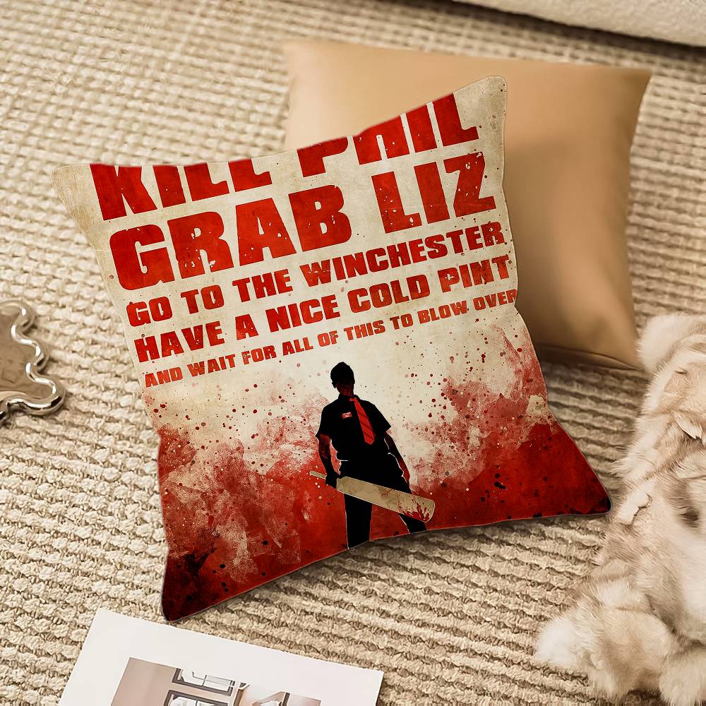 S-Shaun-n of the Dead Pillow Case Anti-dustmite Invisible Zipper Sofa Bed