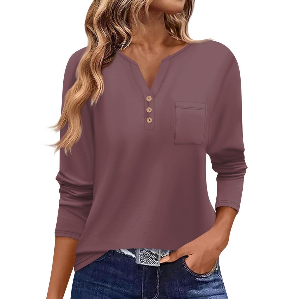 Damska koszulka z krótkim rękawem, zapinana na guziki, z długim rękawem, codzienna, weekendowa, modna, podstawowa, dekolt w serek, regularna góra z kieszenią
