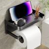 Space Saving Toilet Paper Holder Plastic Storage Shelf Paper Roll Holder  Toilet Organizer