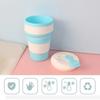 350 ml/500 ml Silikon-Klappbecher, zusammenklappbarer Becher mit Deckel, für Kaffee, Reisen im Freien, tragbare Wassertrinkbecher, Teetassen