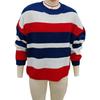 New Women's Fashion Fresh Simple Loose Multi-color Striped Knitted Sweater Comfortable Casual