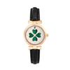 Tomi Luckyfox L48 High-End Women's Watches Simple Quartz Wristwatches Clover Hollow Design Leather Band Wristwatches for Ladies