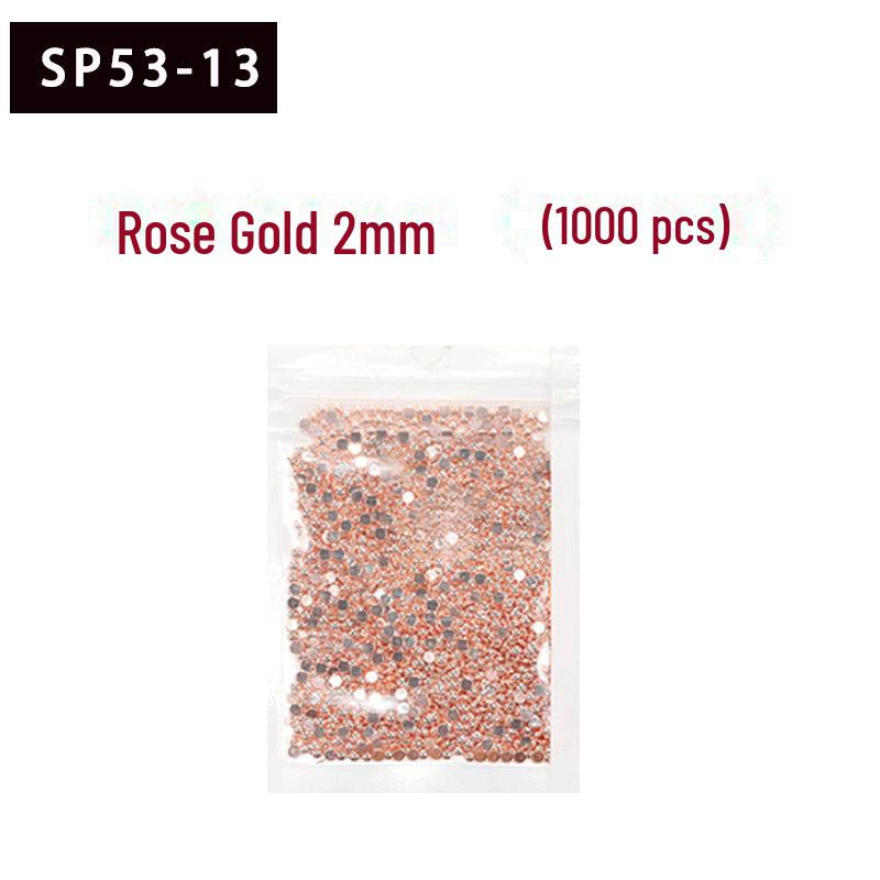 1000-Pack Gold & Silver Flat-Bottomed Steel Beads: Japanese Mini DIY Nail Art Rivets
