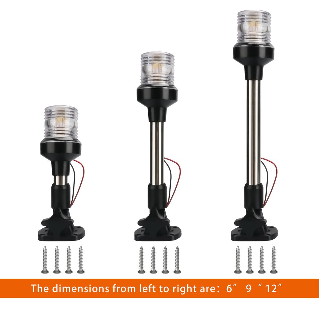 LED Klappbares Ankerlicht, Segelsignallampe für Marine, Boot, Yachtzubehör, 12-24V