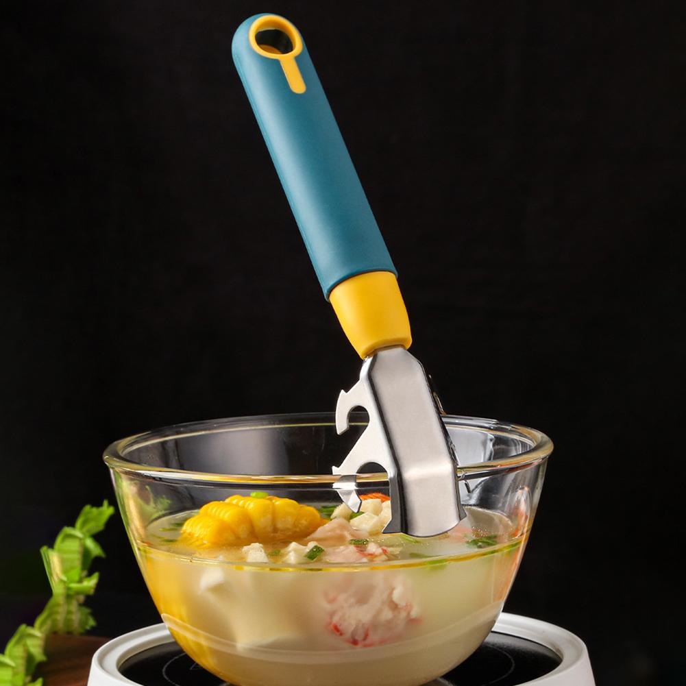 Hangable Stainless Steel Dish Lifter Anti-Scald Bowl Clamp Holder For Home Kitchen