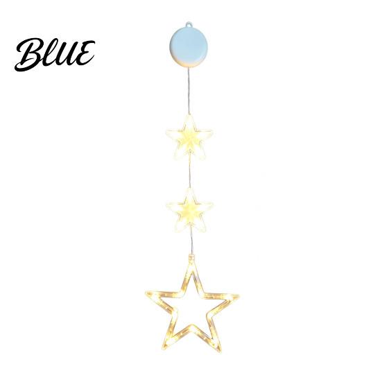 Battery Operated Hanging Lamps Star Moon Window Light Warm LED String Lights Home Gathering Atmosphere Lighting Decorative Lamp for Holiday