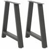 Vidaxl Coffee Table Legs, 2 Pcs, Anthracite, 70X(72-73) Cm, Steel