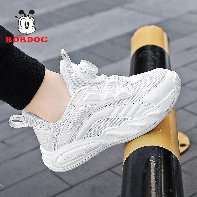 

Babu Bean students boys shoes 2025 autumn and winter new middle-aged and older children s sports shoes leather surface non-slip running shoes tide 39