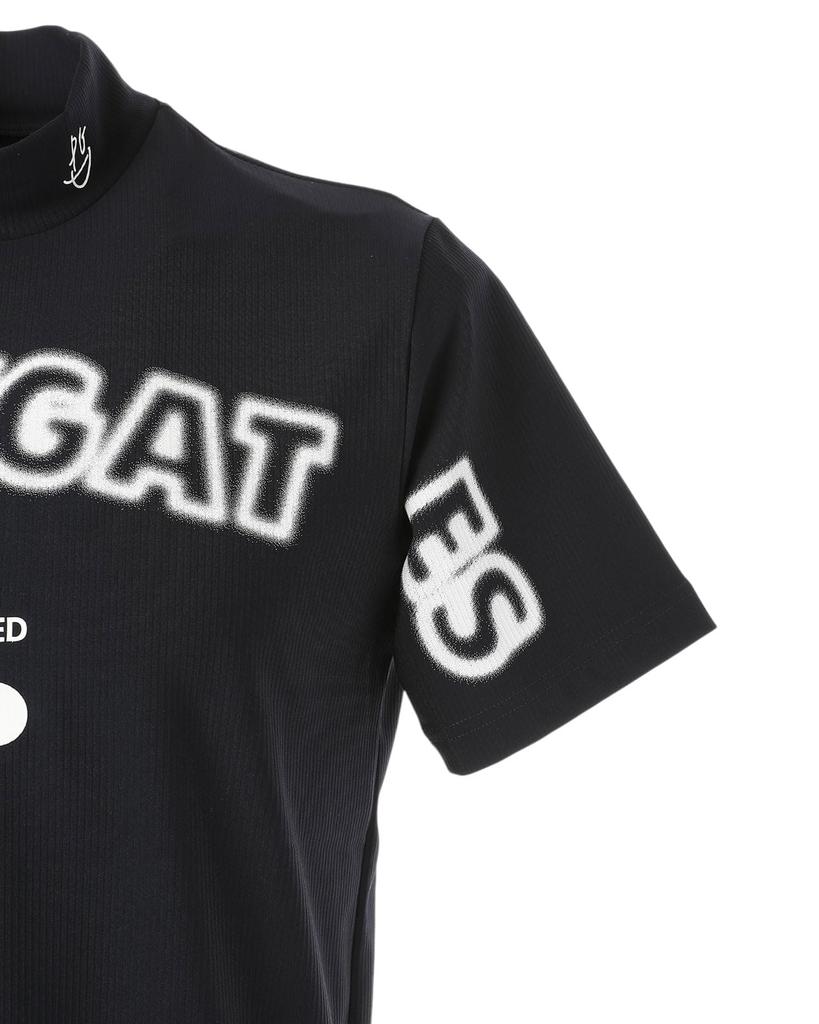 PEARLY GATES Short Sleeve High Neck Shirt Moisture Golf Size 5 Men's (4-Way Ripple, Wicking, Quick-Drying) / / 053-5167201 120_Dark Navy, [L]