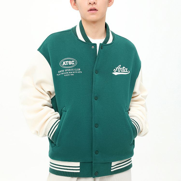 Anta Life Collection Baseball Jacket Men's Forest Ink Green 152348726-1