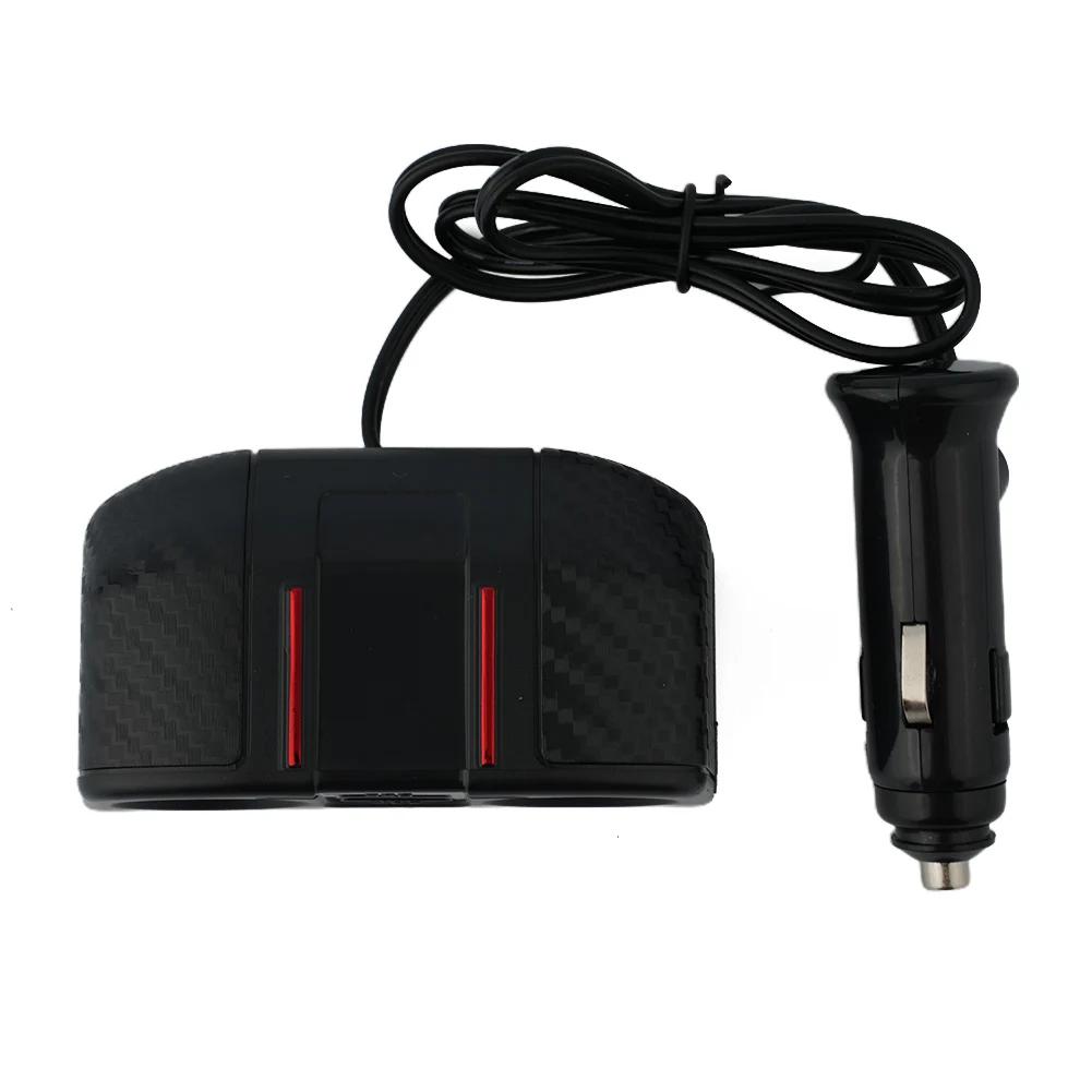 Accessory Car Charger Splitter Black DC12V-24V Dual USB New Power Adapter Practical Quality Replacement 12V Outlet 2 Way