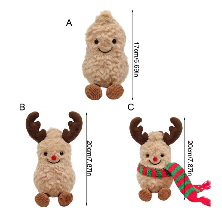 Erdnuss PP Baumwolle Schlüsselanhänger Spielzeug Lieblicher Cartoon-Charakter mit Feiertagsdesigns Drei Varianten für jedes Alter