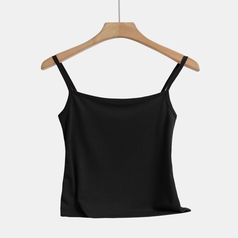6PCS Women's Summer Spaghetti Strap Cami, Breathable Skin-Soft, Slimming Chic Top for Dates & Outdoor Wear