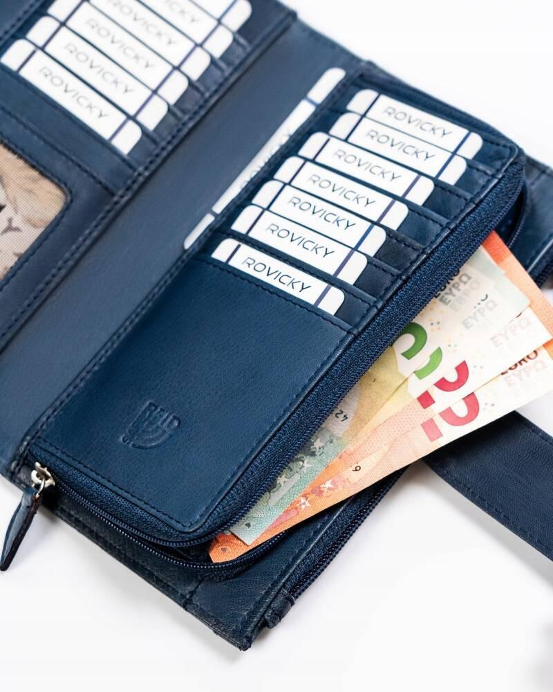 Skórzany damski portfel Rovicky R-861-DDW