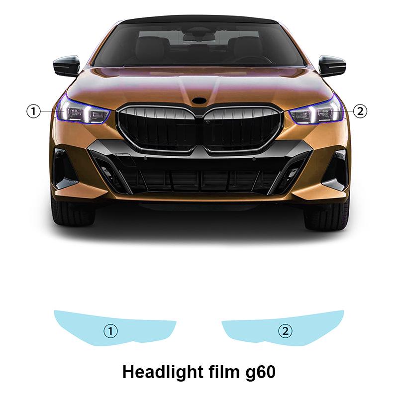 BMW 5 Series G60 TPU Custom Headlight & Mirror Protective Film